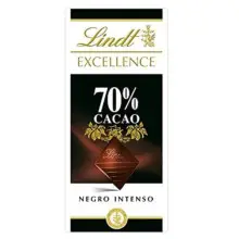 Lindt Excellence Tableta de chocolate negro 70% cacao, 100g - Pack de 5 unidades