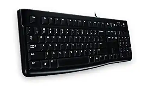 Logitech K120 Teclado con Cable Business para Windows, Disposición QWERTZ Alemán, Negro