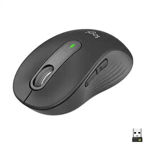 Logitech Signature M650 ratón inalámbrico - Para manos pequeñas a medianas, 2 años de pila, clics silenciosos, botones personalizables, Bluetooth, PC/Mac/multidispositivo/Chromebook - Gris