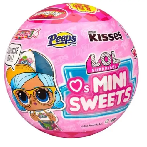 L.O.L. Surprise! Loves Mini Sweets - SURTIDO - 8 sorpresas -8 accesorios y muñecas con tema de caramelo en un embalaje de bola de papel - Para niños y coleccionistas de 4+ años