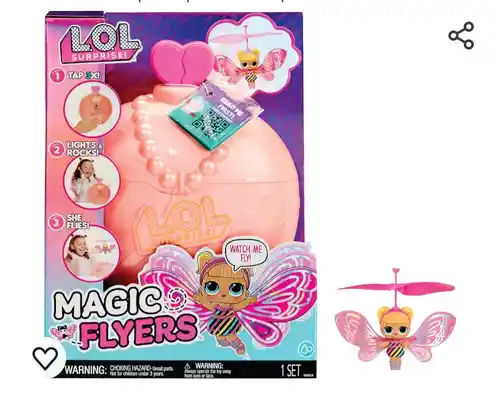 L.O.L. Surprise! Magic Flyers - Flutter Star - Muñeca voladora que se guía con la mano - coleccionable con unboxing en botella táctil - óptima para niñas a partir de 6 años