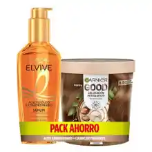 Lote de GARNIER GOOD Coloración Permanente 6.0 Castaño Mocaccino + L'Oréal Paris Elvive Aceite Extraordinario, 100 ml