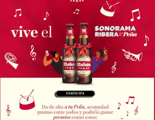 Mahou reparte regalos seguros y sortea 2 experiencias(sorteo por compra)
