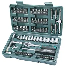 Maletín Mannesmann M29166 con 130 herramientas multifunctionales.
