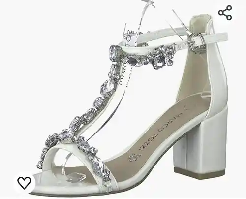 MARCO TOZZI 2-2-28307-20, Sandalias para Mujer, Beige (Ivory Patent), 38 EU