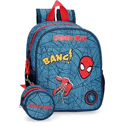 Marvel Spiderman Denim Mochila pequeña Azul 21x25x10 cms Poliéster 5,25L