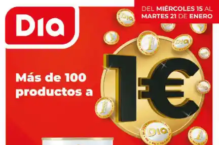 Más de 100 productos a solo 1€ en DIA