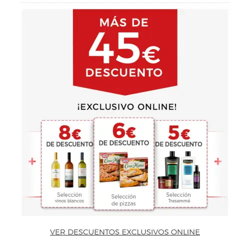 Más de 45€ de descuento con cupones El corte inglés Online