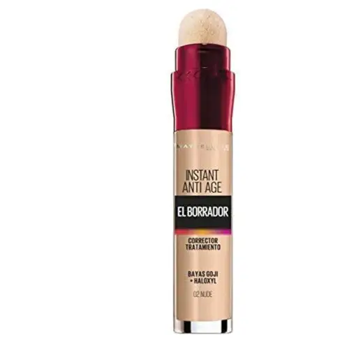 Maybelline New York, Corrector Borrador Multiusos, Con Cobertura Modulable, En Tono 02 Nude, 6 ml