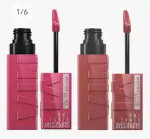 X2 MAYBELLINE New York | Pack x2 Superstay Vinyl Ink, Color y Brillo Hasta 16H