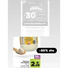 Mayones Hellman's con un 80% de descuento (cuentas seleccionadas Carrefour)