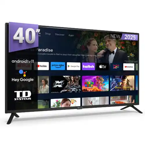 ¡megachollo! SmartTV TD Systems de 40" HD con Android 11 + Chromecast