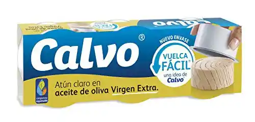 ¡menos de 1€ la lata! 9 latas Calvo Atún Claro en Aceite de Oliva Virgen EXTRA (3 packs de 3 latas)