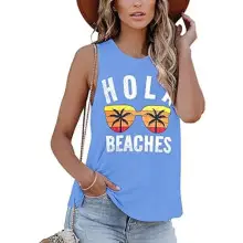 Migcaput Chaleco Sin Mangas para Mujer Camiseta Mujer Verano Camiseta de Playa Blusa Camisetas De Tirantes Moda Tank Top Mujer