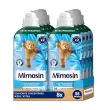 Mimosín Suavizante Concentrado Azul Vital, 8 x 56 lavados