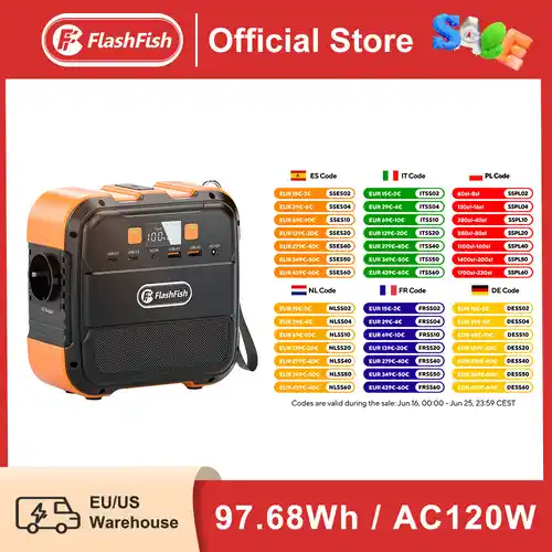 Mini estación de energía portátil 120W tipo C