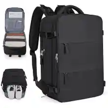 Mochila de cabina 2025 con carga USB y antirrobo. Ideal para vuelos.
