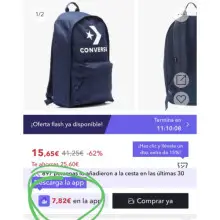 Mochila de CONVERSE (7.82€ Cuenta nueva)