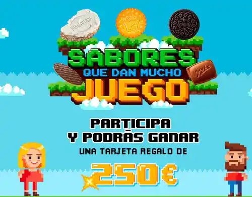 Mondelez sortea 100 tarjetas visa de 250 €(sorteo por compra)