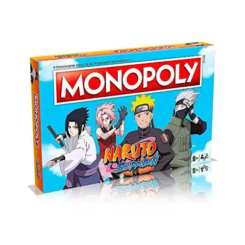 MONOPOLY Juegos de Mesa - Edición Naruto: 2-6 Jugadores, Juegos Infantiles y para Adultos, Perfecto Regalo, Ideal para Noches de Juegos, Desde 8+ Años
