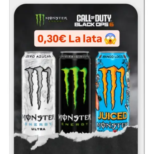 Monster Energy Verde, Mango o Ultra 500ml a 0,30€ La lata En Amazon Con Gelt Premium