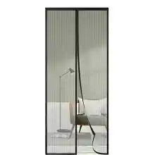 Mosquitera Puerta Magnética 95x200, SHA2WEN Mosquiteras para Puertas Negro, Disfrute del Buen Verano en Familia