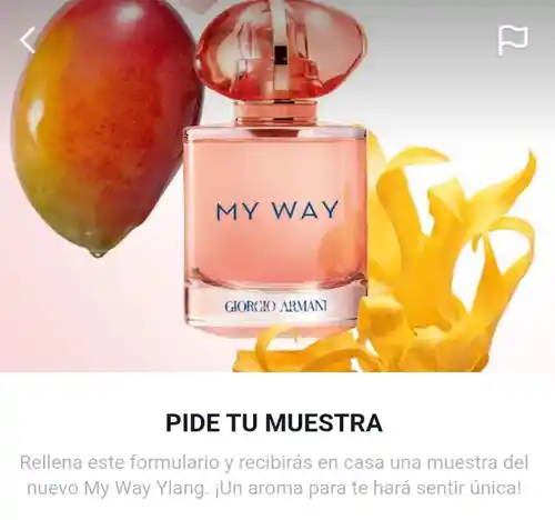 Muestra gratis de My Way Ylang de Giorgio Armani en TikTok