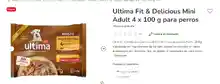 Muestra gratis de Ultima 4x100gr en zooplus por la compra mínima de 15 € (muestra por compra mínima)