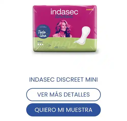 Muestras gratis a casa – Indasec Discreet®