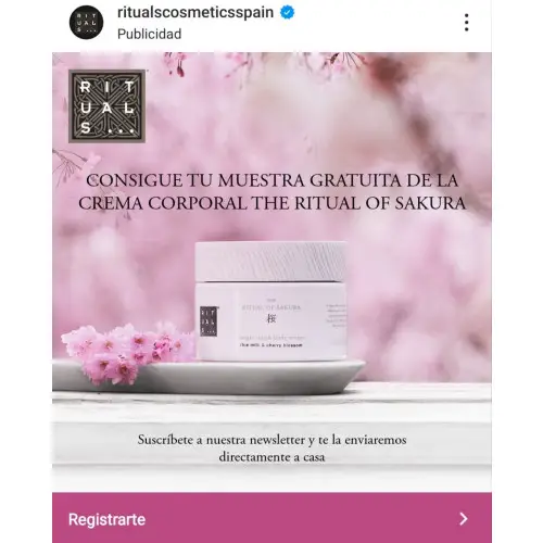 Muestras Gratis de Crema corporal RITUALS (No hay link directo)