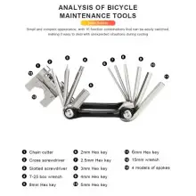 Multiherramienta multifunción para bicicleta Riderace.