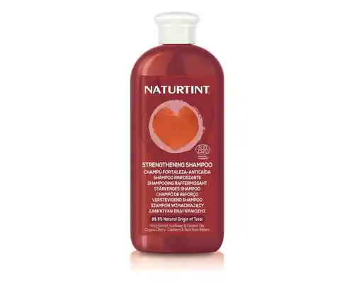 Naturtint Champú Fortaleza Anticaída, Tratamiento Crece Pelo, Estimula el Crecimiento Capilar, Para Cabellos Débiles o con Problemas de Caída, 99% Ingredientes Naturales, ECOCERT, 330 ml