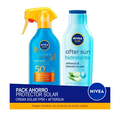 NIVEA SUN Pack ahorro protector solar - Contiene crema solar FP50 y aftersun - AliExpress 66