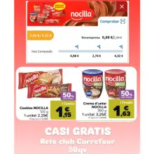 Nocilla casi gratis en Carrefour (cuentas seleccionadas)