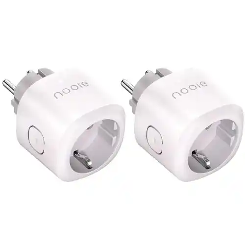 Nooie Enchufe Inteligente Smart Plug, Enchufes inteligentes Temporizador Interruptor Wifi, Compatible con Google Home Amazon Alexa, App Control en Cualquier Lugar y Tiempo, No Requiere Hub 2pack