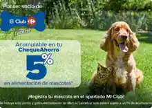 Nuevo Club Mascotas de Carrefour: acumula un 5% en alimentación de perros y gatos