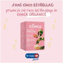 Nuevo fans 5 estrellas Carrefour - Prueba la sal rosa del Himalaya de CONCA ORGANICS