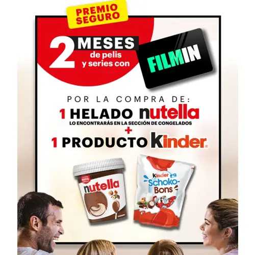 Nutella regala 2 meses de Filmin (regalo por compra)
