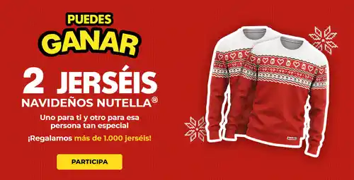 Compra Nutella y Gana 2 Jerséis Navideños (Sorteo por compra)
