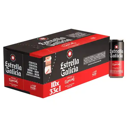 Oferta Ahorramas Cerveza rubia especial Estrella Galicia pack 10 latas 33cl | Ahorramas