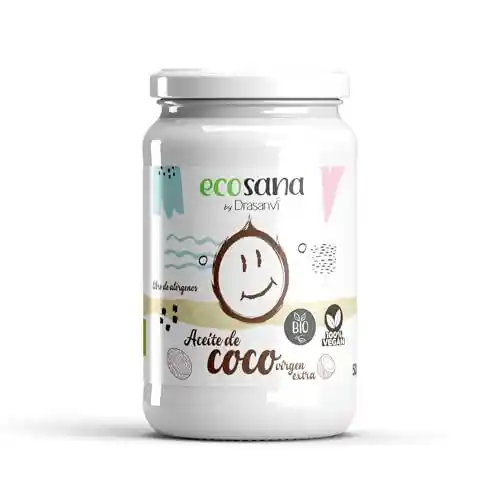 Oferta Amazon ACEITE DE COCO Virgen Extra BIO Ecosana by DRASANVI | 100% Natural y Orgánico | Apto para Cocinar, la Piel y el Cabello | 500 ml | Vegano y Comestible | Prensado en Frío