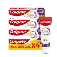 Oferta Amazon Colgate Total Prevención Activa + Cuidado de Encías Pasta de dientes 4x75ml | 3 veces más eficaz combatiendo la causa principal* de los problemas bucodentales más comunes