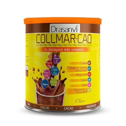 Colageno Marino Hidrolizado | Proteínas | Vitaminas + Magnesio + Calcio + Zinc | Tu desayuno más completo | 300 g