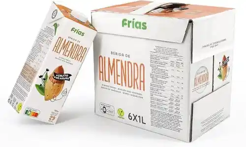Bebida Vegetal de Almendra - Enriquecida con Calcio - Pack de 6 Unidades de 1L - Sin Gluten y Sin Lactosa - 100% Vegana