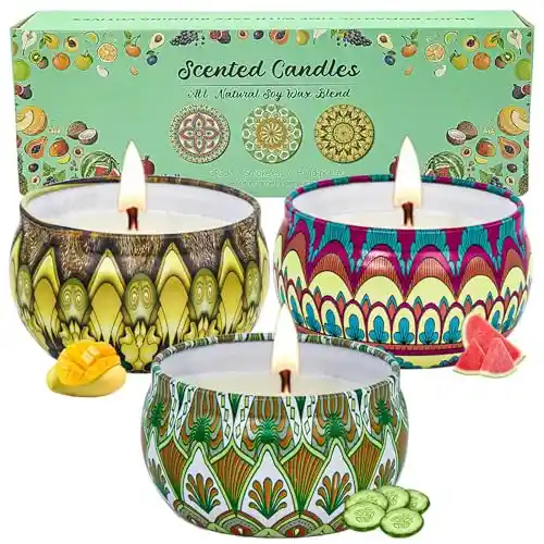 Oferta Amazon Velas Aromáticas Regalos para Mujeres, 3 Pack Velas