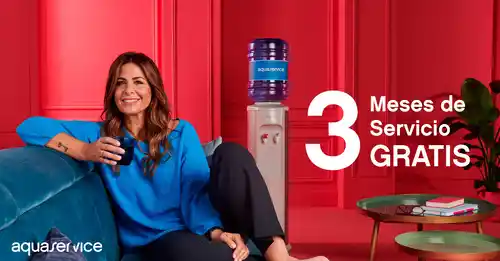 3 Meses de servicio GRATIS + Cafetera con Aqua Service