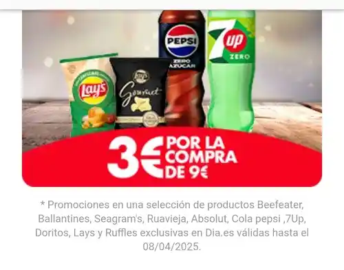 Ofertas 3X2 por la compra de 9€ en DIA