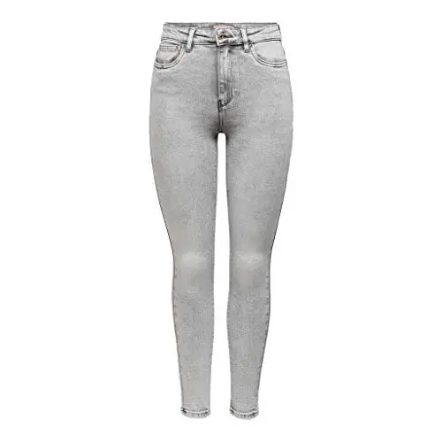 ONLY Onlmila HW SK ANK Bj755 Noos Jeans, Grey (Light Grey Denim), 28W x 30L para Mujer