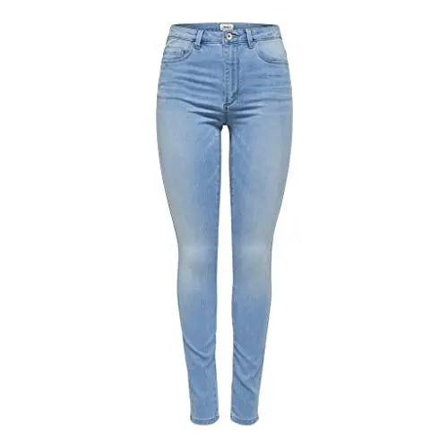 ONLY Onlroyal HW Skinny Fit Jeans, Mix Light Blue, L / 34 para Mujer
