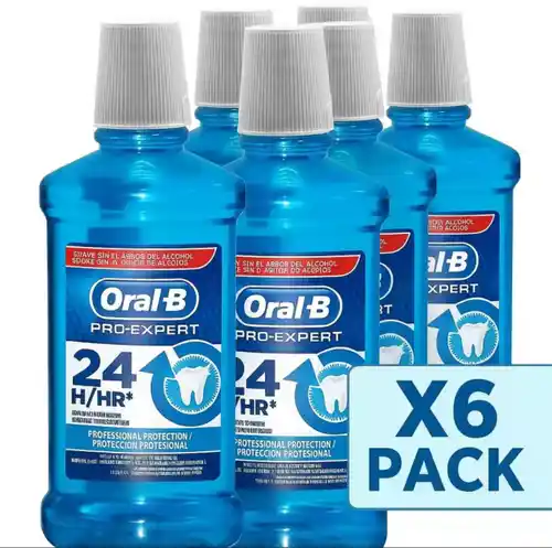 Oral-B Pro-Expert Enjuague Bucal, Pack x6 de 500ml